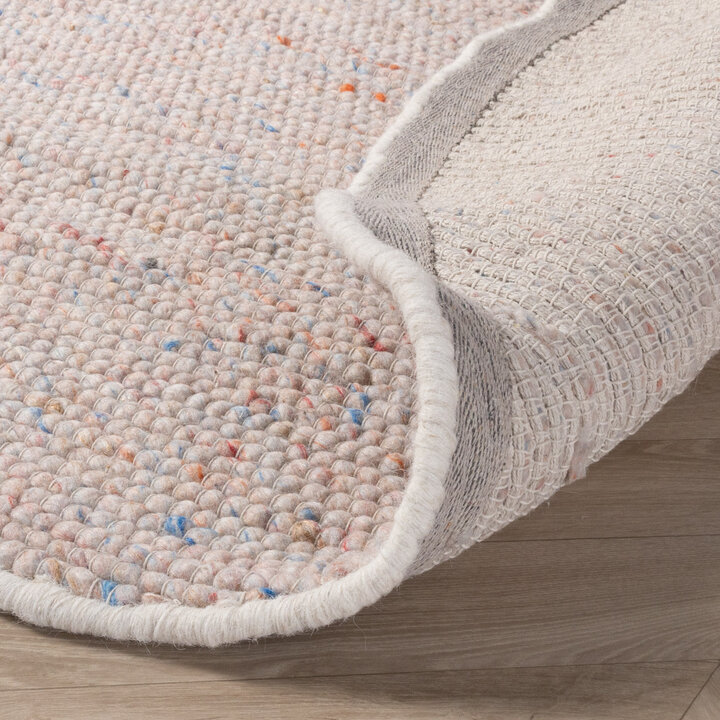 Tapis en laine rond - Feline Pastel