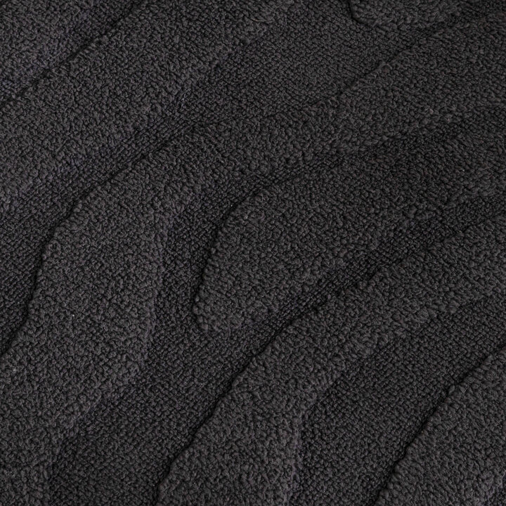 Tapis d'extérieur rond à fleurs - Cassie Zebra Noir