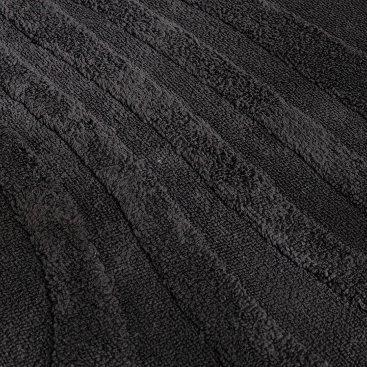 Tapis d'extérieur rond à fleurs - Cassie Shapes Noir