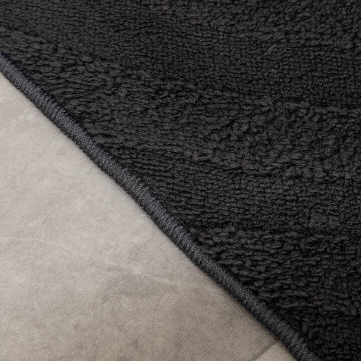 Tapis d'extérieur rond à fleurs - Cassie Shapes Noir