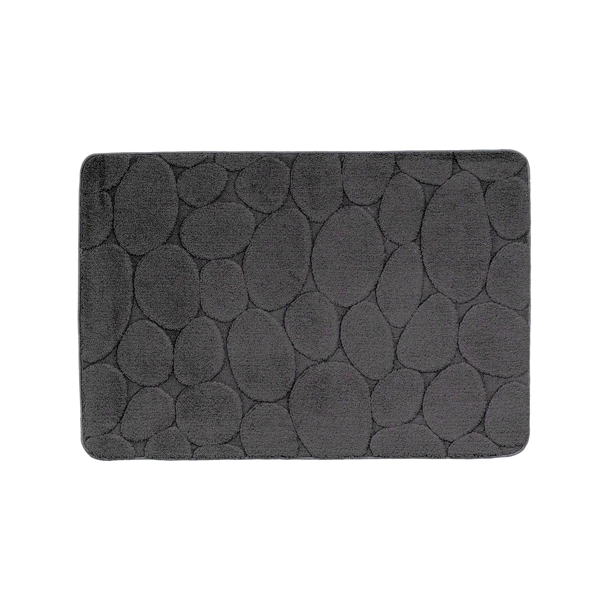 Tapis d'extérieur rond à fleurs - Cassie Pebbles Noir - sfeer