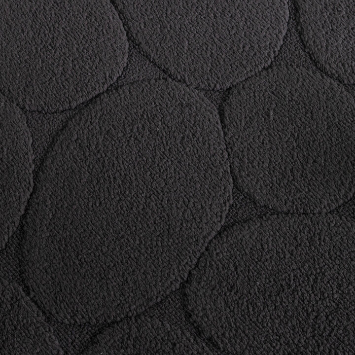 Tapis d'extérieur rond à fleurs - Cassie Pebbles Noir