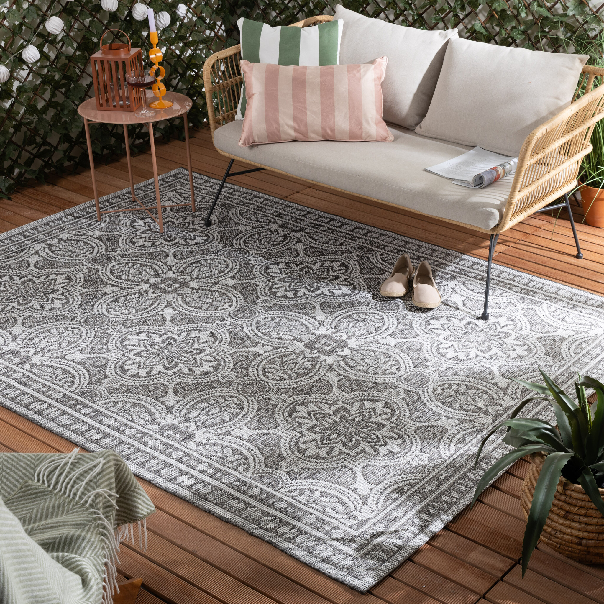 Tapis d'extérieur - Summer Oriental Gris - sfeer