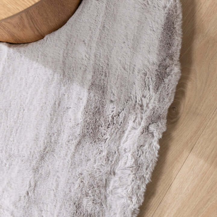 Tapis rond à poils longs - Comfy Supreme Gris