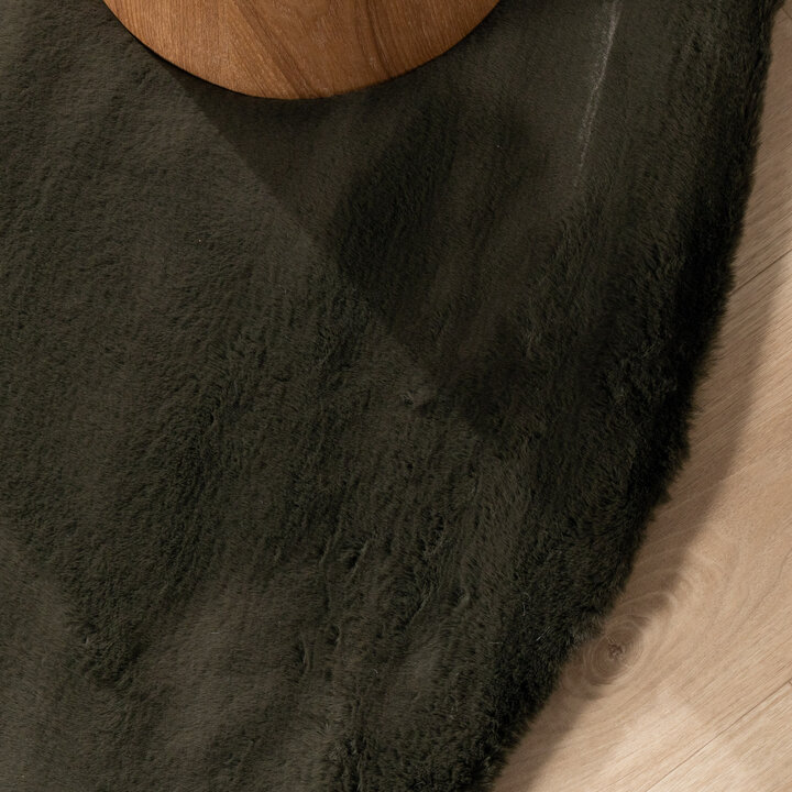 Tapis rond à poils longs - Comfy Supreme Vert