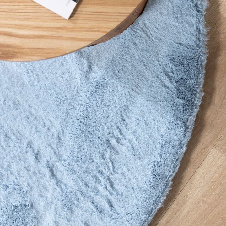 Tapis rond à poils longs - Comfy Supreme Bleu Clair