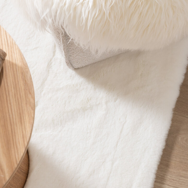 Tapis doux à poils longs - Comfy Supreme Blanc