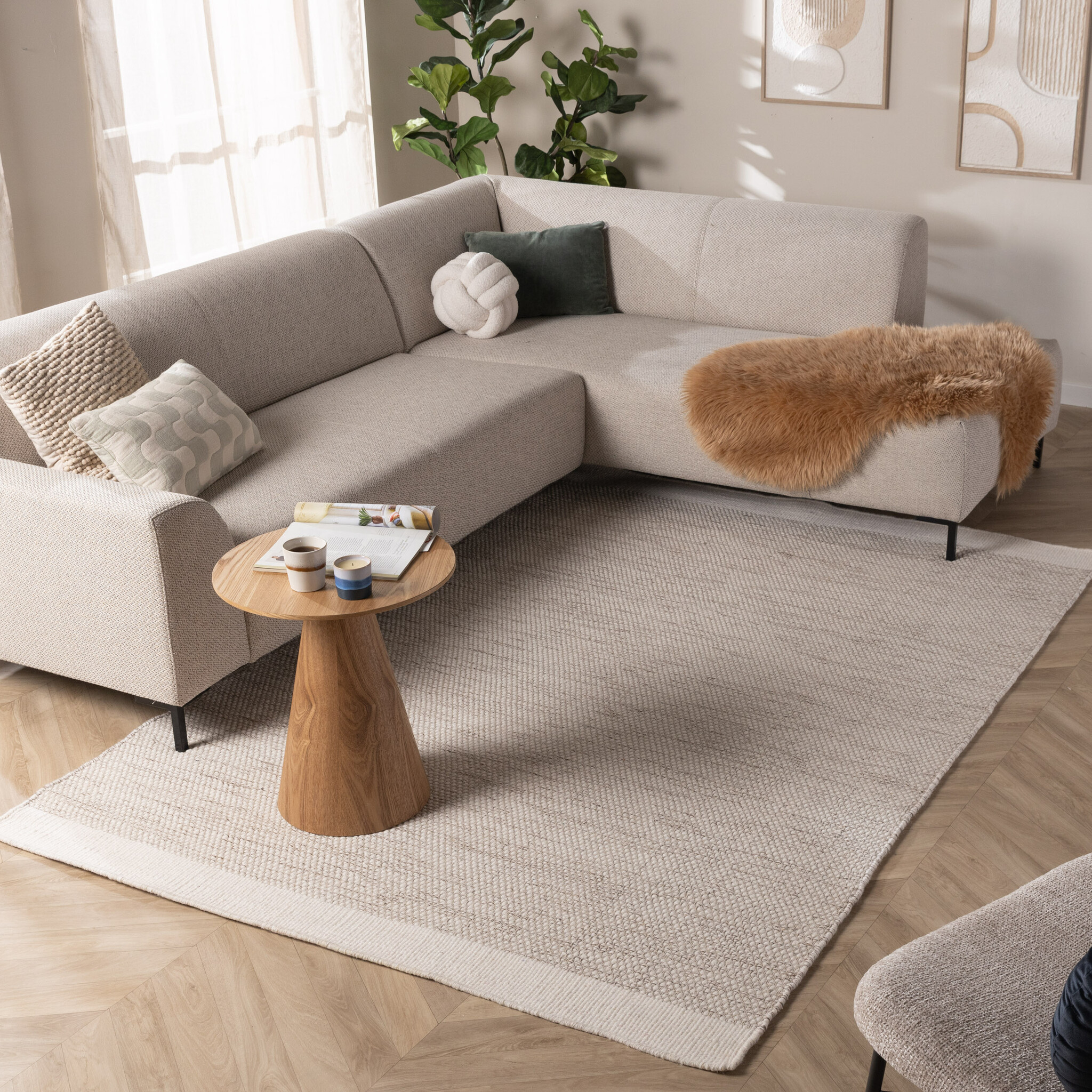 Tapis en laine - Bliss Beige Mélangé - sfeer