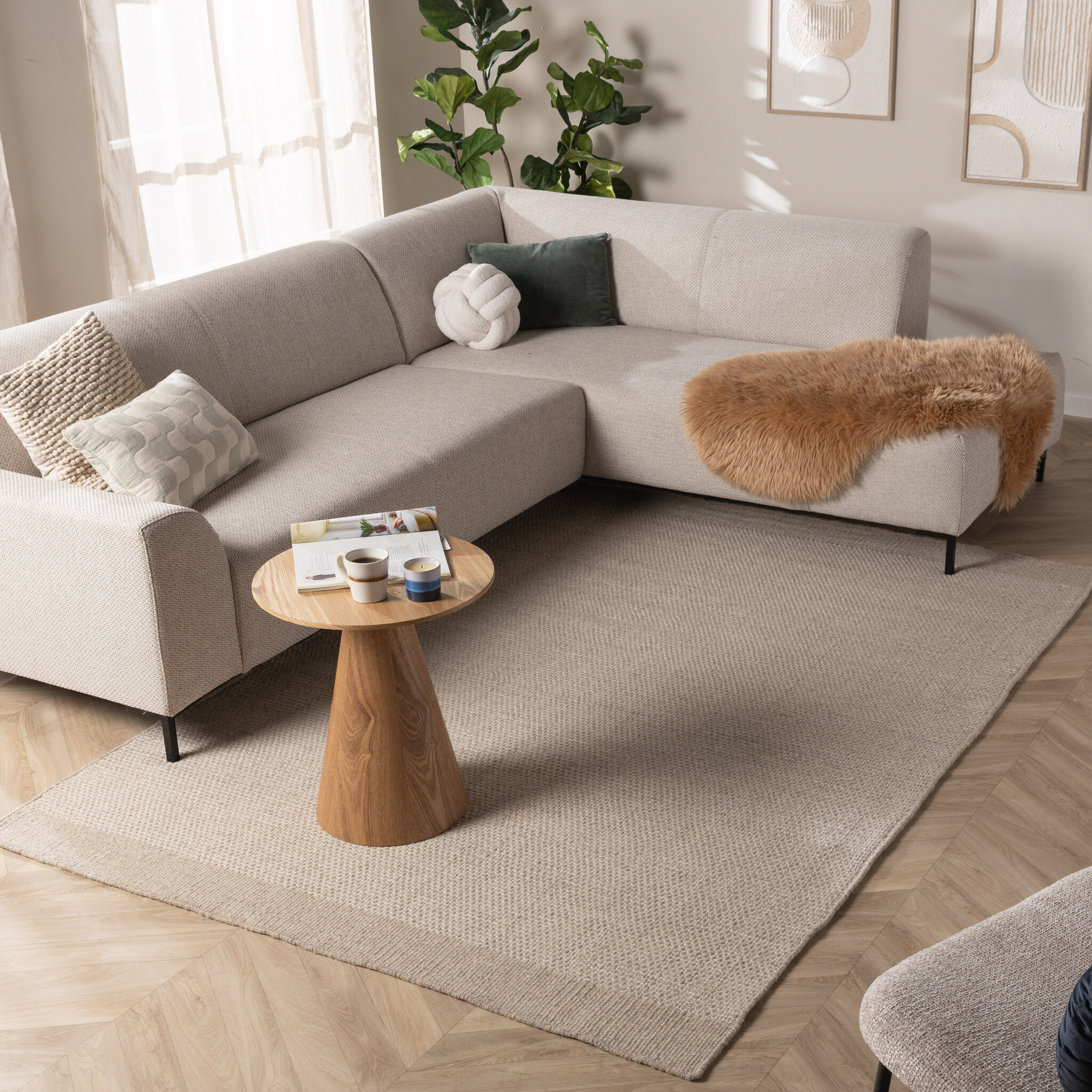 Tapis en laine - Bliss Crème/Blanc - sfeer