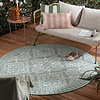 Tapis d'extérieur rond - Summer Oriental Vert - thumbnail