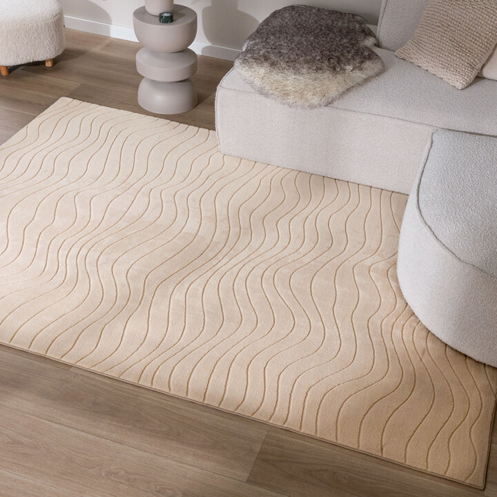 Tapis moderne intérieur et extérieur - Charm Waves Beige
