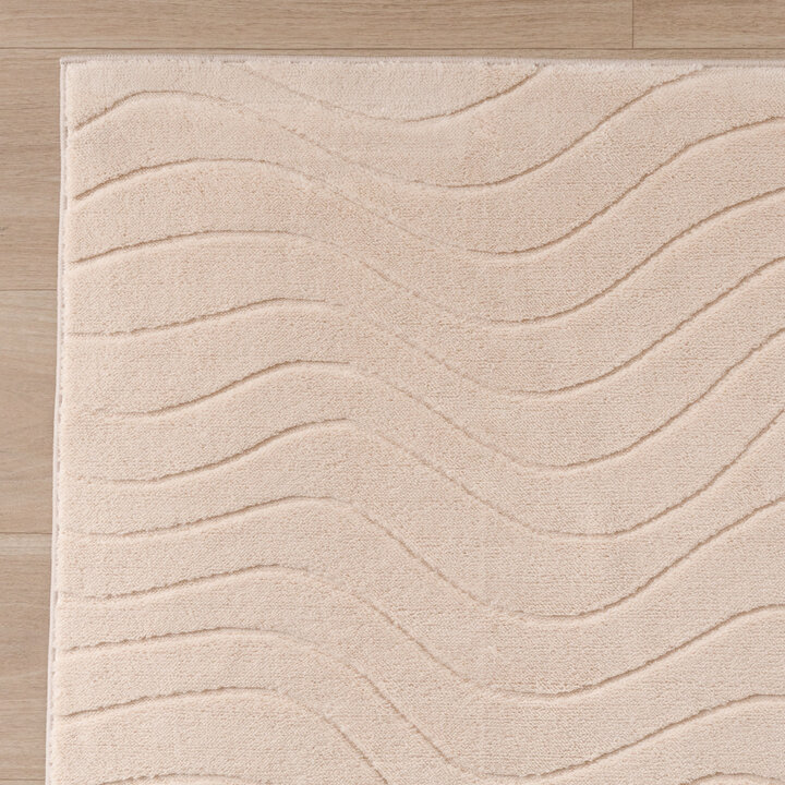 Tapis moderne intérieur et extérieur - Charm Waves Beige