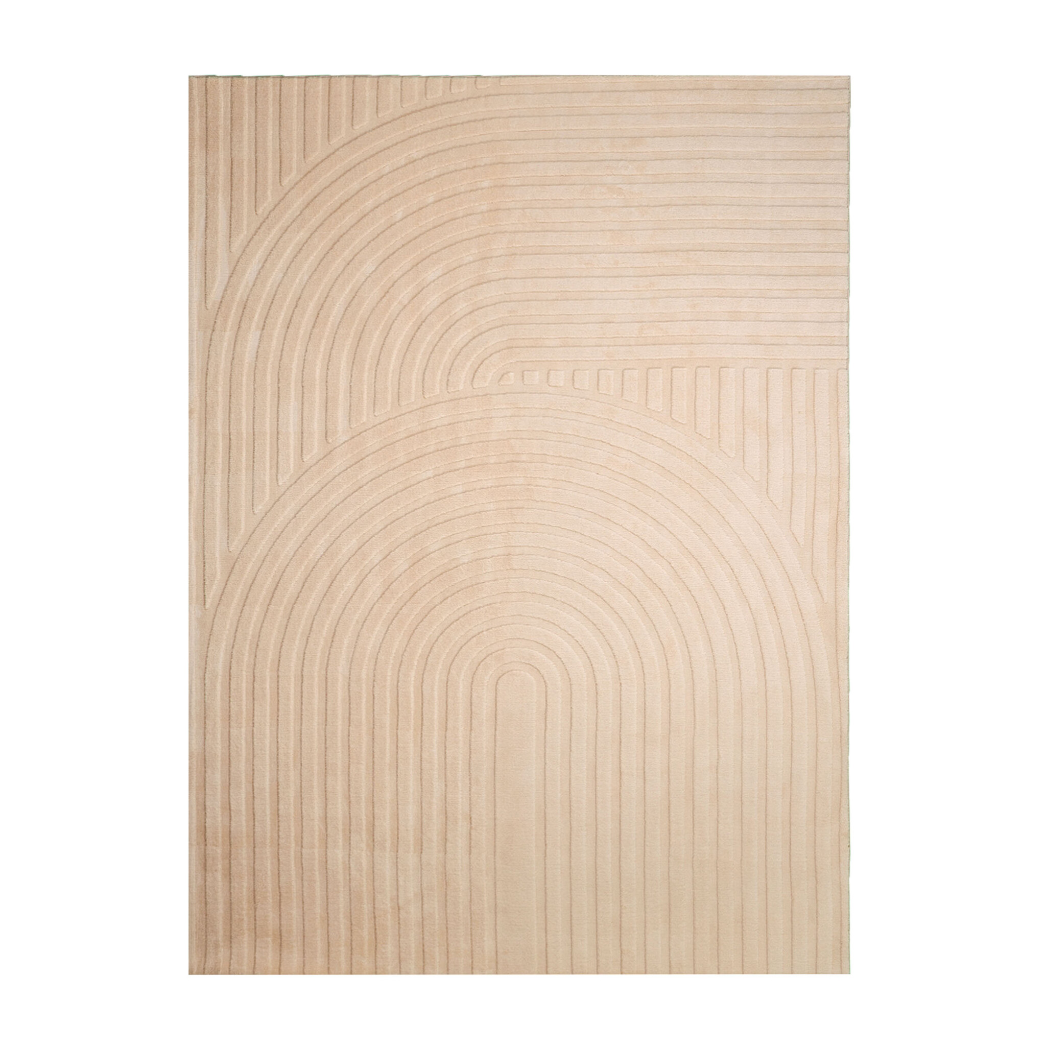 Tapis moderne intérieur et extérieur - Charm Curves Beige - sfeer