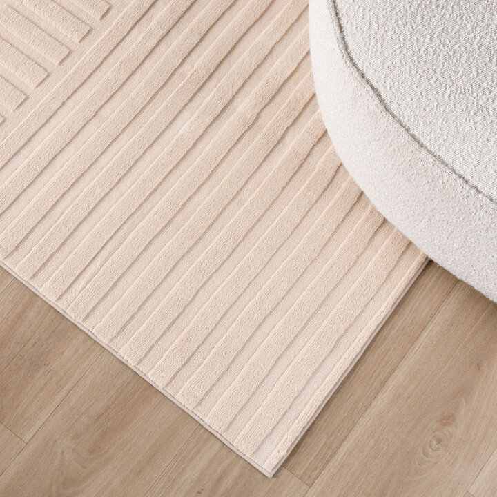 Tapis moderne intérieur et extérieur - Charm Curves Beige
