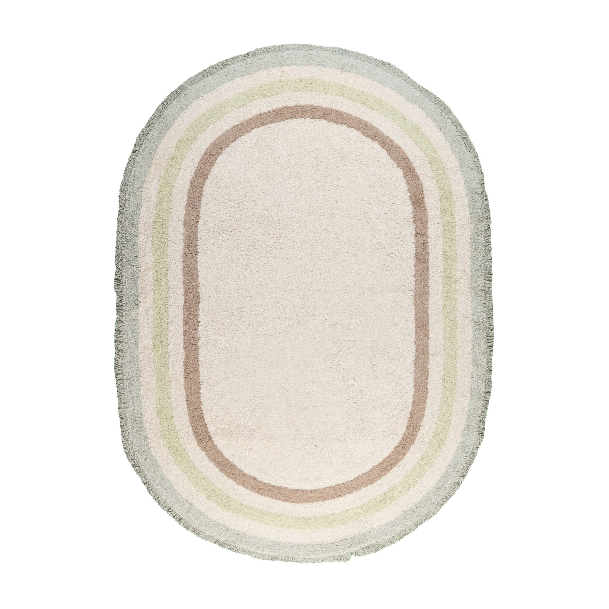 Tapis enfant ovale lavable - Milo Vert - sfeer