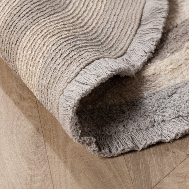 Tapis lavable pour enfant ovale - Milo Gris