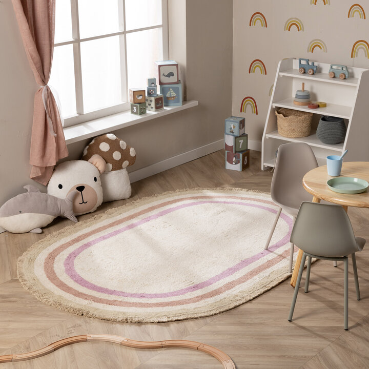 Tapis lavable pour enfants ovale - Milo Rose