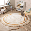 Tapis rond lavable pour enfants - Milo Beige - thumbnail