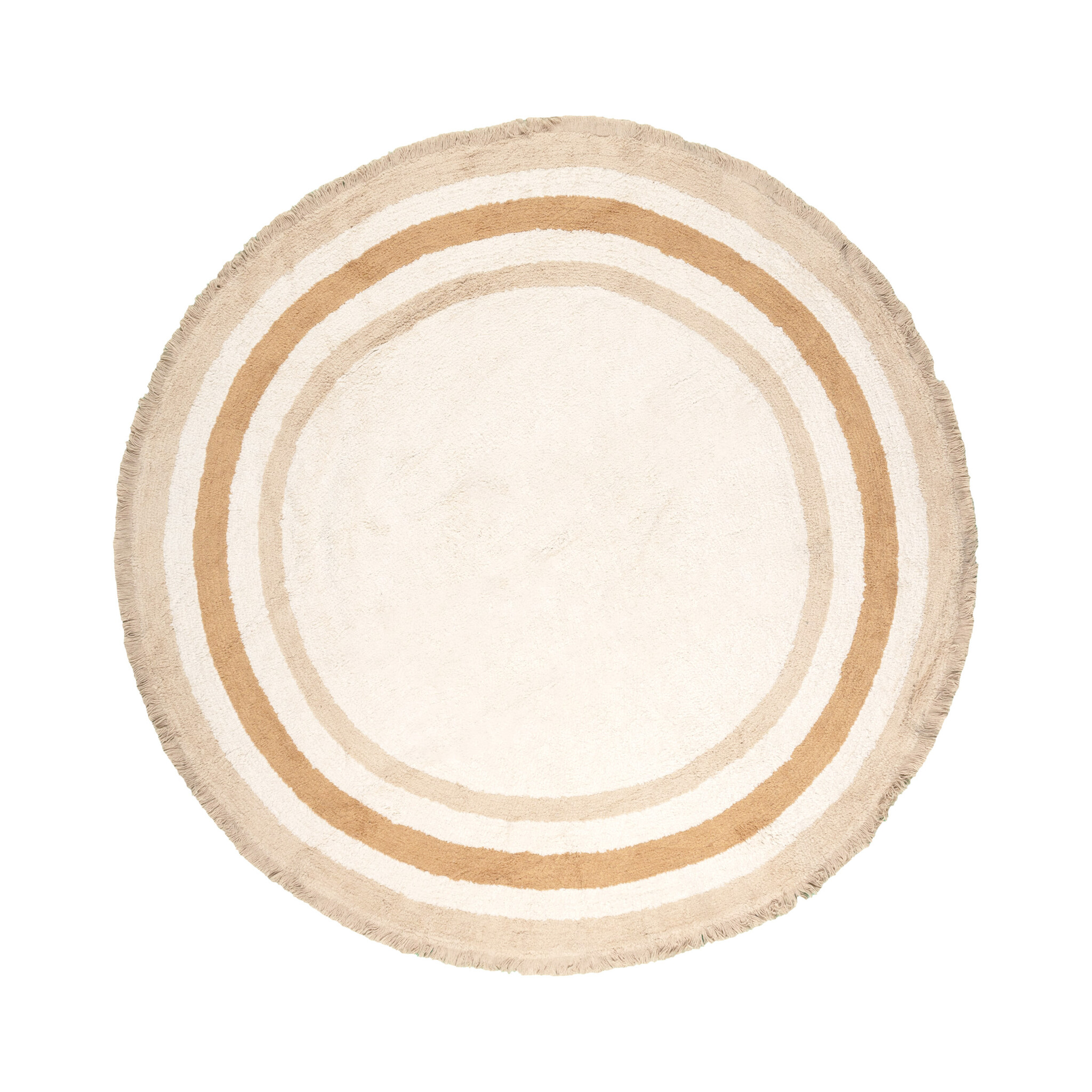 Tapis rond lavable pour enfants - Milo Beige - sfeer