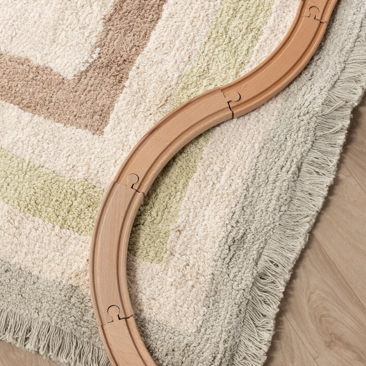 Tapis lavable pour enfants - Milo Vert