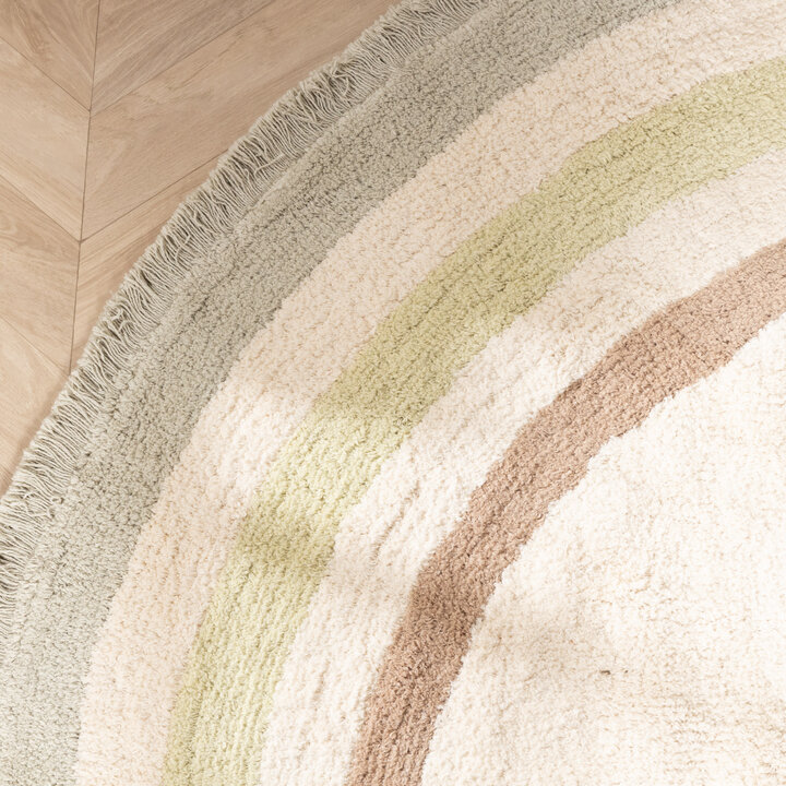 Tapis rond lavable pour enfants - Milo Vert