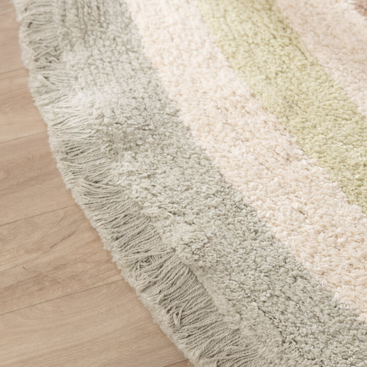 Tapis rond lavable pour enfants - Milo Vert