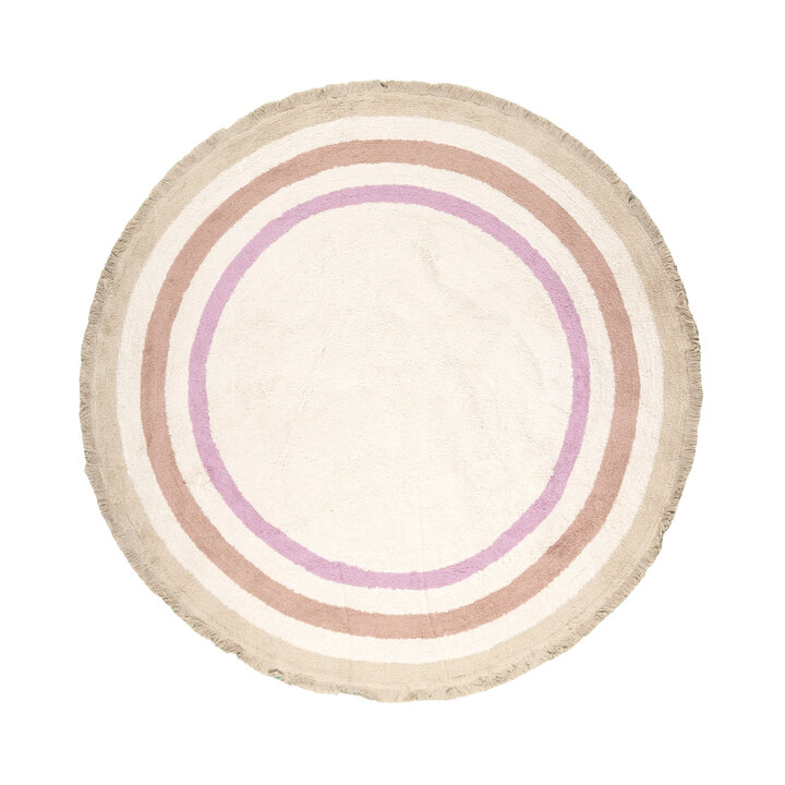 Tapis rond lavable pour enfants - Milo Rose