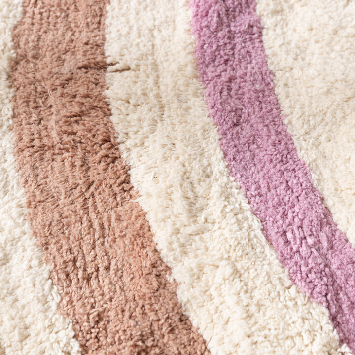 Tapis rond lavable pour enfants - Milo Rose