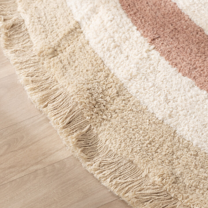 Tapis rond lavable pour enfants - Milo Rose