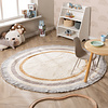 Tapis rond lavable pour enfants - Milo Gris - thumbnail