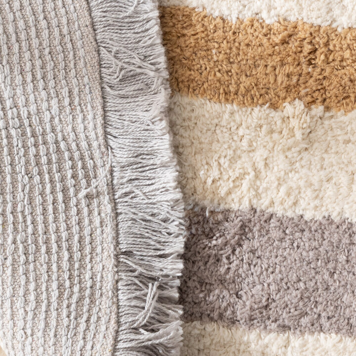 Tapis rond lavable pour enfants - Milo Gris