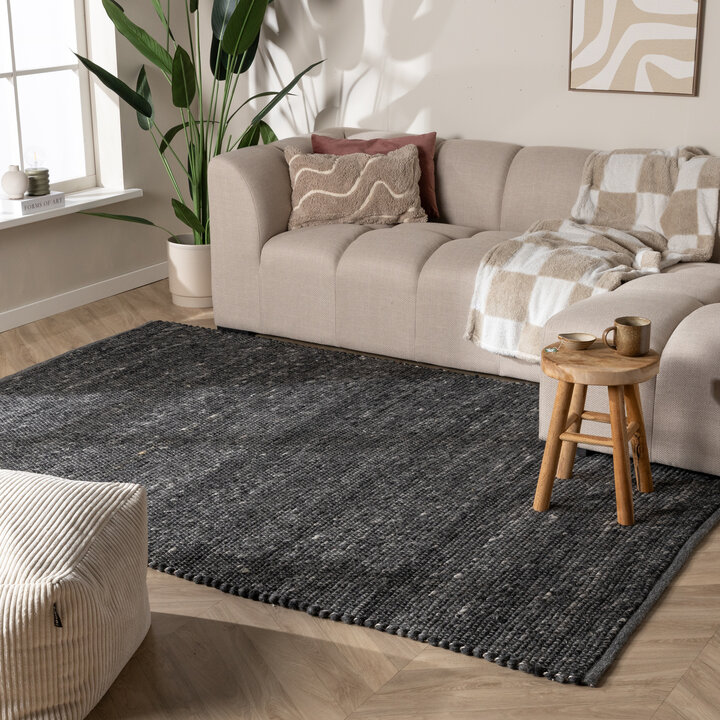 Tapis en laine - Feline Anthracite/Mélangé