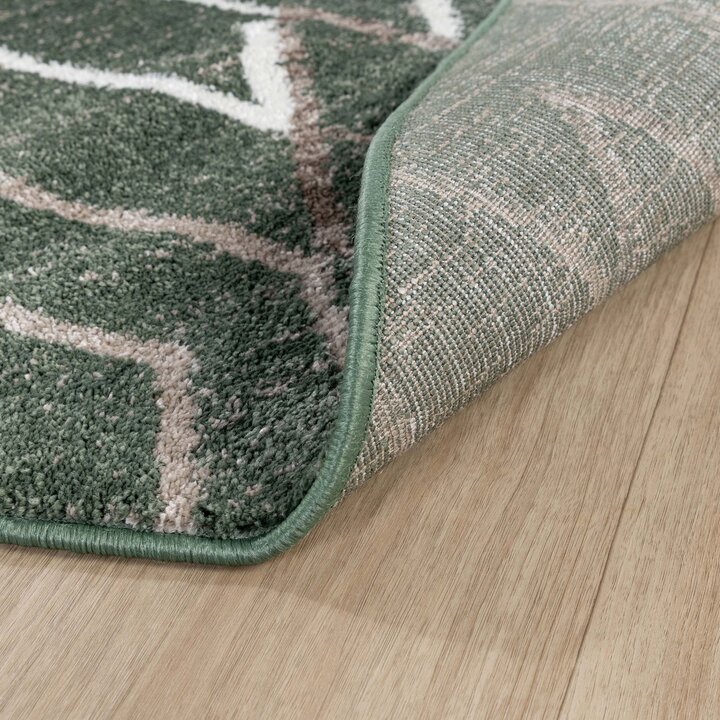 Tapis berbère rond - Mélange Vert Diamant