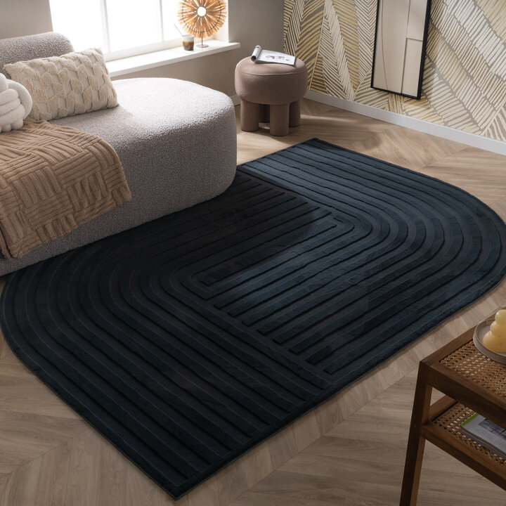 Tapis irrégulier - Flowy Lines Anthracite