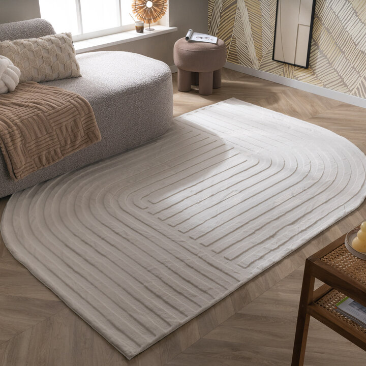 Tapis irrégulier - Flowy Lines Crème
