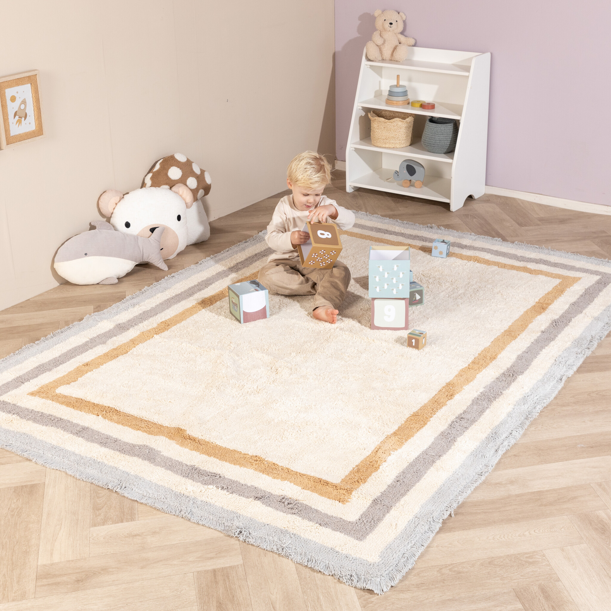Tapis d'enfant lavable - Milo Gris