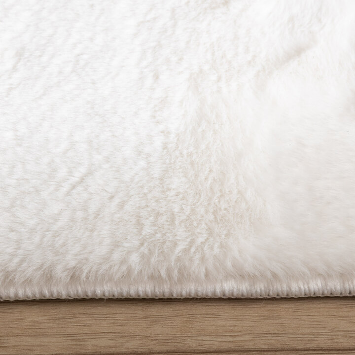 Tapis de couloir doux à poils courts - Cosy Blanc