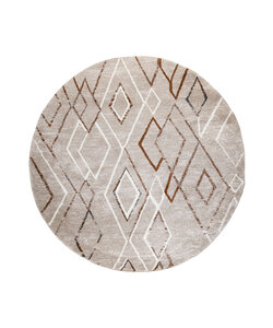 Tapis berbère rond - Blend Diamond Beige