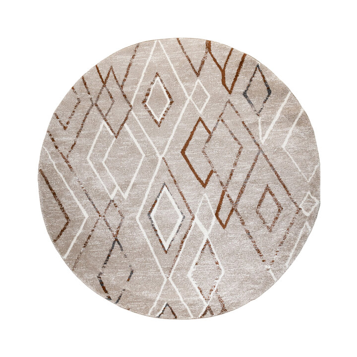 Tapis berbère rond - Blend Diamond Beige