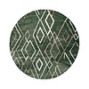 Tapis berbère rond - Mélange Vert Diamant - thumbnail 1