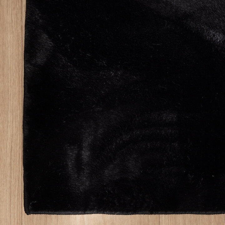 Tapis de couloir doux à poils courts - Cozy Noir