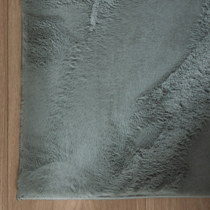 Tapis de couloir doux à poils courts - Cozy Vert