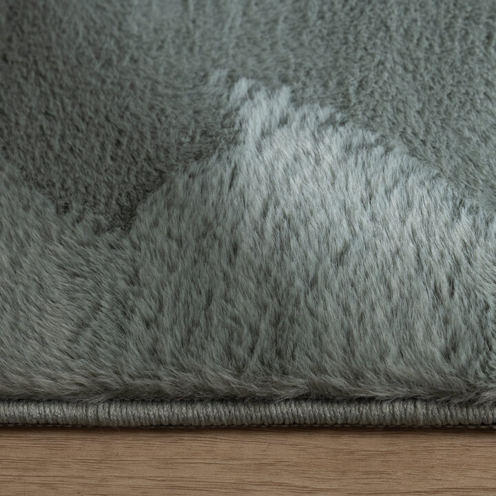 Tapis de couloir doux à poils courts - Cozy Vert