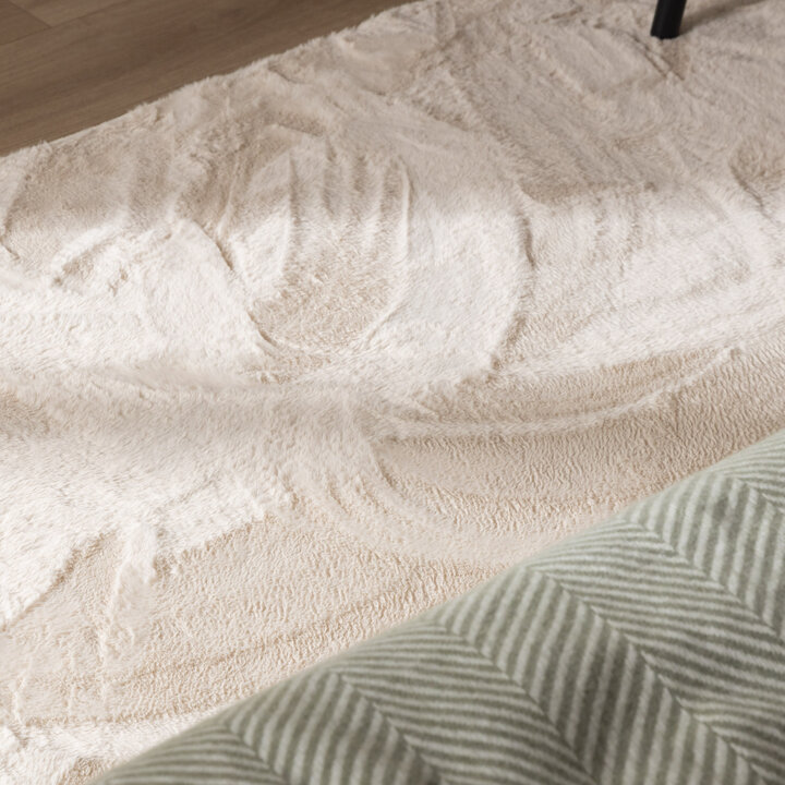 Tapis de couloir doux à poils courts - Cozy Crème