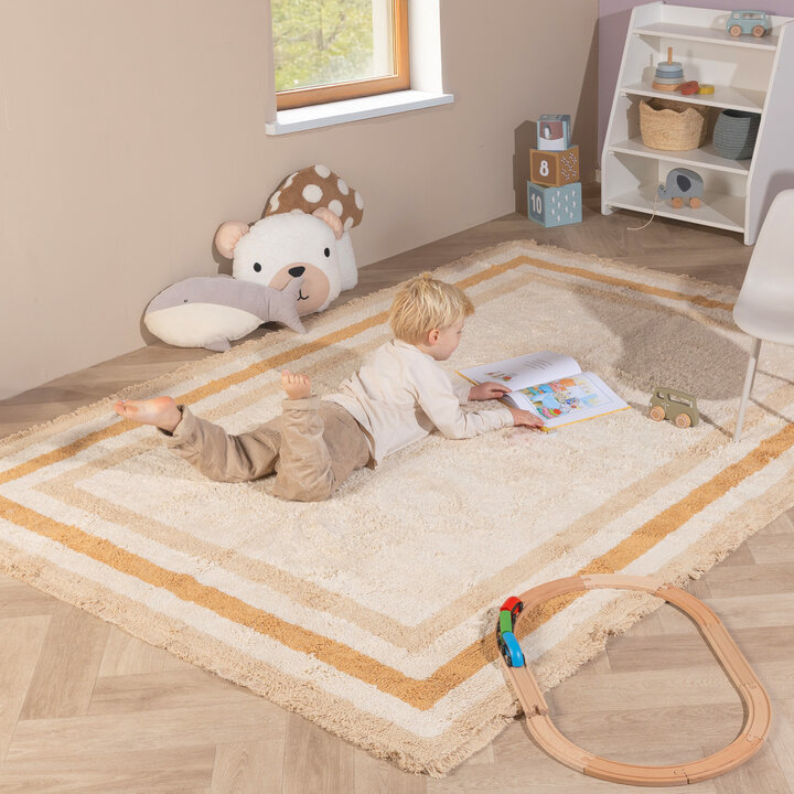 Tapis lavable pour enfants - Milo Beige