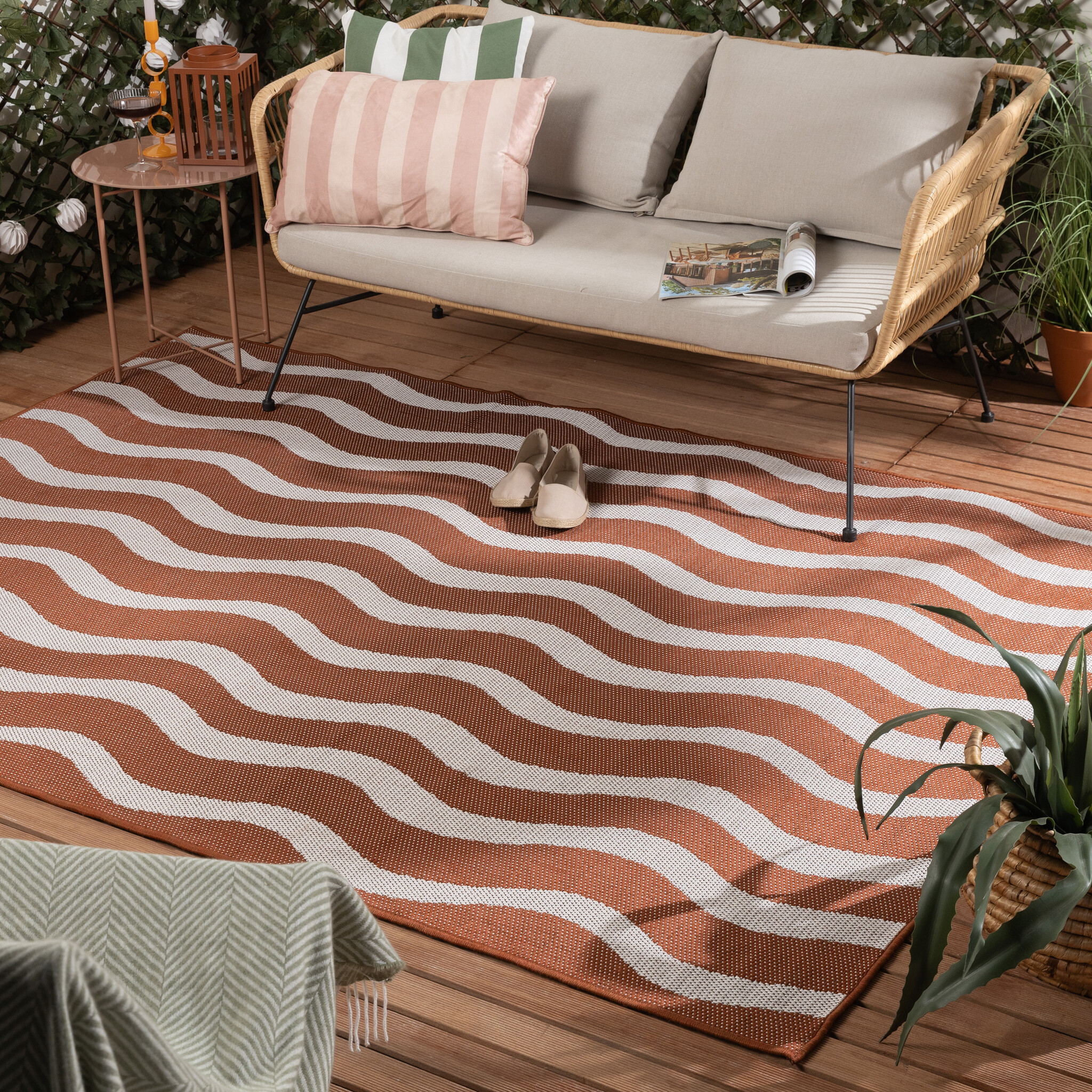 Tapis d'extérieur - Summer Waves Terracotta