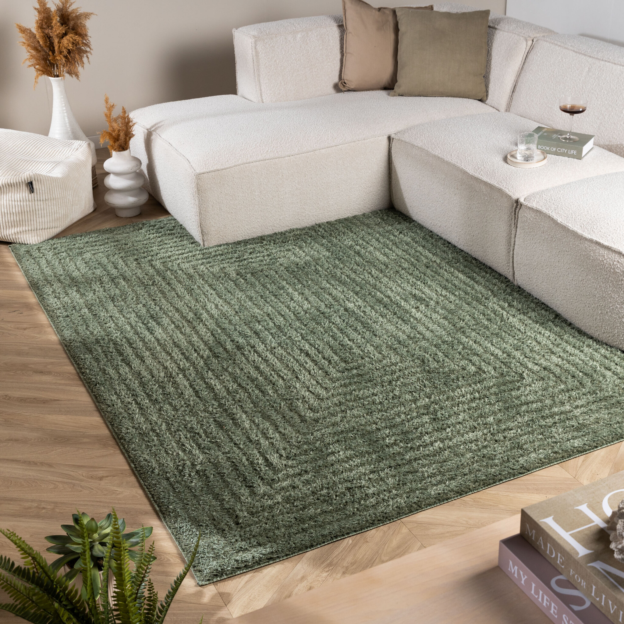 Tapis scandinave - Lova Frames Vert