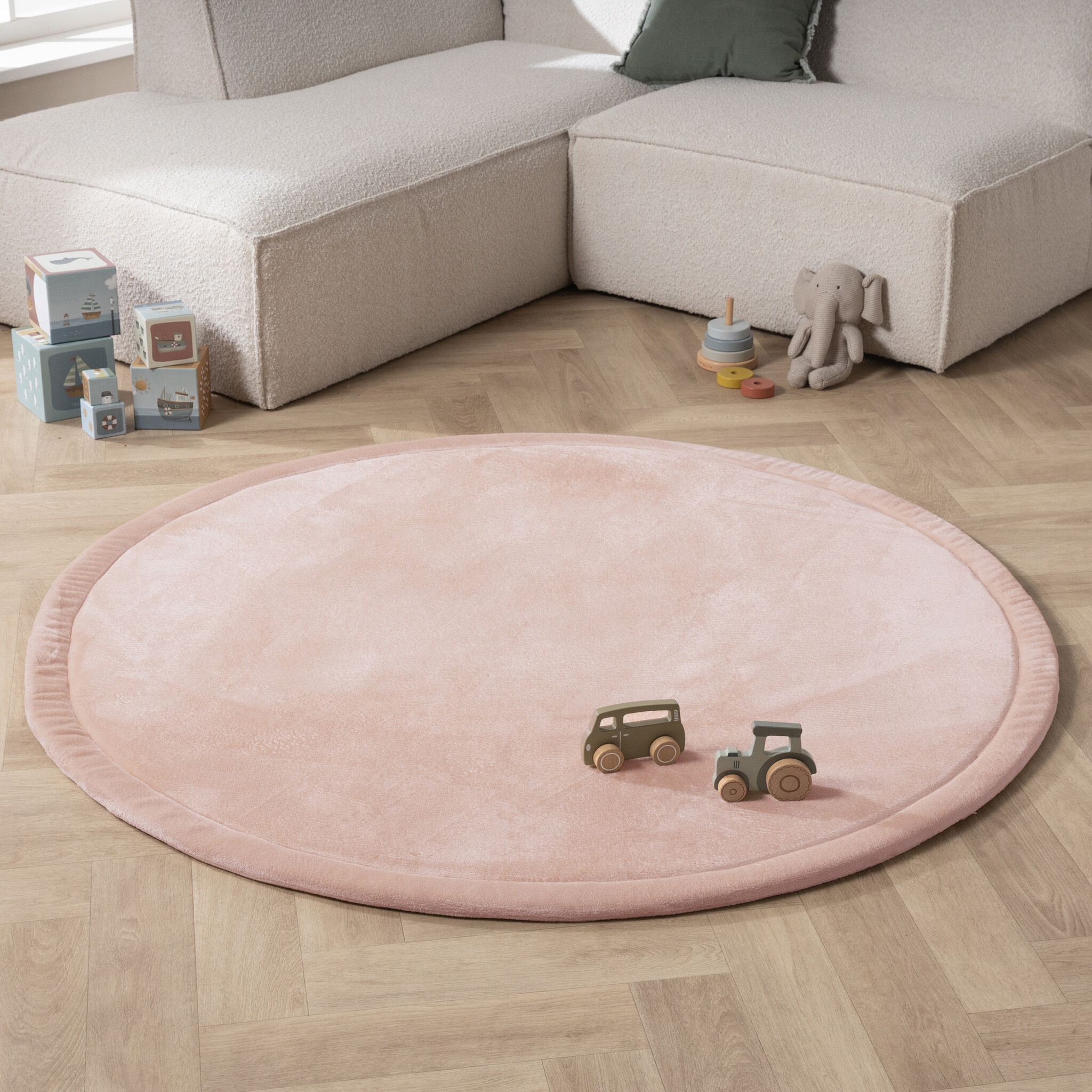 Tapis de jeu rond - Jip Rose