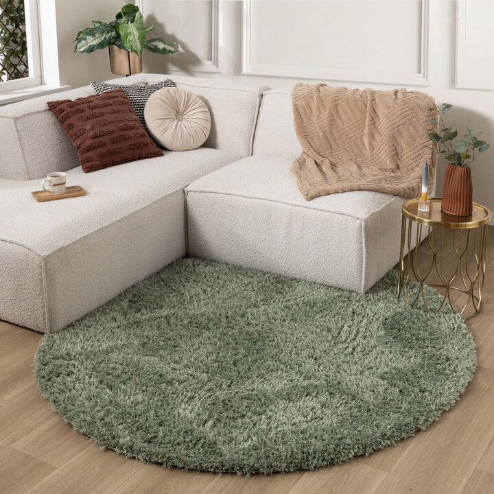 Tapis shaggy ovale - Blaze Vert