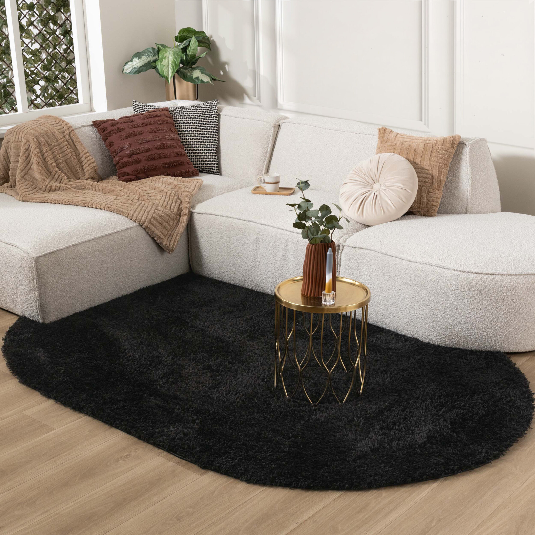 Tapis rond pour enfants - Blaze Noir